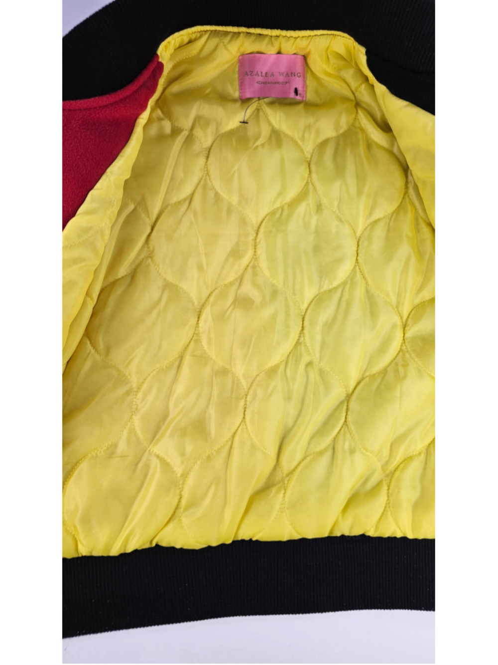 Azalea Wang RUELA-X Varsity Jacket Womens 1X Faux Leather Cropped Y2K Style - Picture 9 of 10